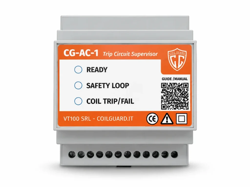 Dispositivo Coil Guard CG-AC-1 su guida DIN